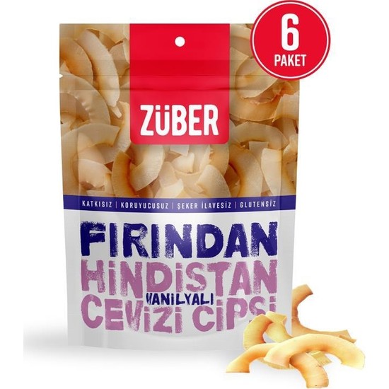 Zuber Vanilla Coconut Chips 40 gr x 6 Packs