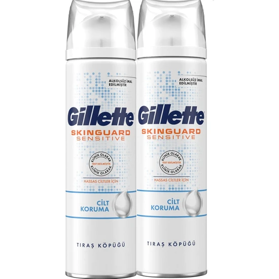 Gillette Skinguard Tıraş Köpüğü 250 ml 2 Adet