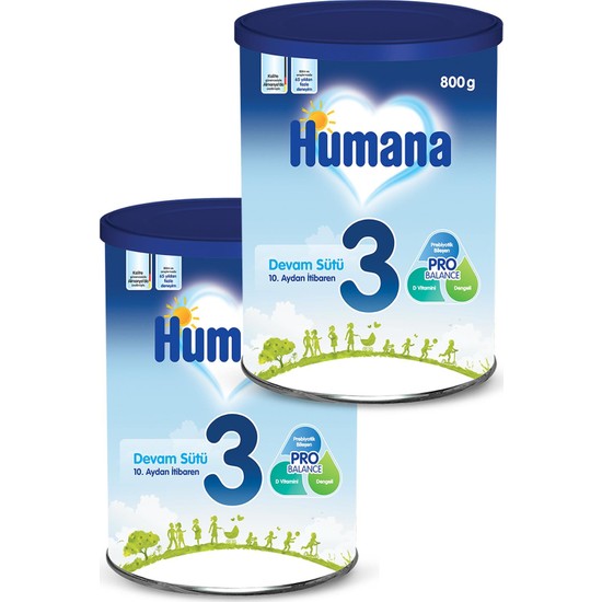 Humana 3 Bebek Maması Metal Kutu 800 gr x 2 Adet Fiyatı