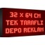 Depo Tabela Reklam Kırmızı Kayan Yazı LED Tabela 32 x 64 cm Tek Taraflı Depo Reklam Tabela 1