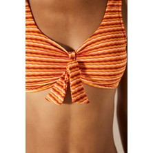 Taylor Çizgili Bikini Üstü