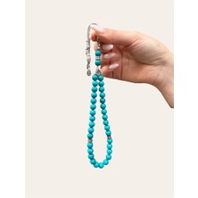 Asya Gems 8 mm Küre Kesim Turkuaz Doğal Taş Tesbih