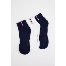 Katia & Bony 3'lü Paket Golf Unisex Step Çorap Lacivert/Lacivert/Beyaz