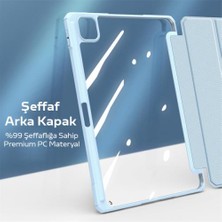 Coofbe Standlı Kalem Yerli Mıknatıslı Arkası Şeffaf iPad Pro 11 Tablet Kılıfı 2022-2021-2020-2018