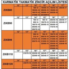 Karva Takmatik Kar Patinaj Zinciri 145X70X14 Grup:4 Space