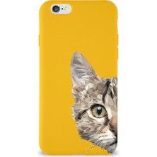 Printify Apple iPhone 6 Plus Uyumlu Lansman Kılıf Catface Tasarımlı Içi Kadife Kapak