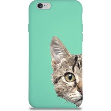 Printify Apple iPhone 6s Uyumlu Lansman Kılıf Catface Tasarımlı Içi Kadife Kapak