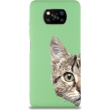 Printify Xiaomi Poco X3 Pro Uyumlu Lansman Kılıf Catface Tasarımlı Içi Kadife Kapak