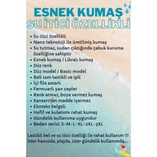 Miami Beach Haki Likralı Esnek Kumaş Su Itici Özellikli Düz Renk Erkek Plaj Deniz Şort Mayo - 2201-HAKI