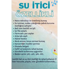 Miami Beach Büyük Beden Su Itici Özellikli Dijital Baskılı Erkek Plaj Deniz Şort Mayo - 141-FÜME
