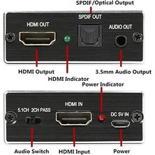 Hdmı to Hdmı Audio Optik 3D 4K Ve 2K Metal Hdmı Ses Ayırıcı