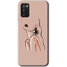 Gramaphone Galaxy A02S Kılıf Hd Desen Baskılı Arka Kapak - Çizim Silüet