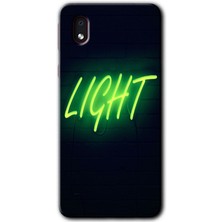 Gramaphone Galaxy A01 Core Kılıf Hd Desen Baskılı Arka Kapak - Neon Inscription