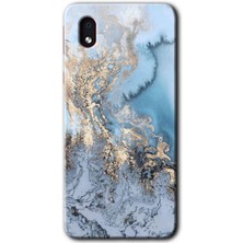 Gramaphone Galaxy A01 Core Kılıf Hd Desen Baskılı Arka Kapak - Eski Mermer