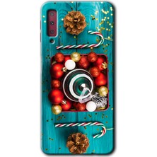 Gramaphone Galaxy A7 2018 Kılıf Hd Desen Baskılı Arka Kapak - Christmas