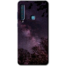 Gramaphone Galaxy A9 2018 Kılıf Hd Desen Baskılı Arka Kapak - Gece Galaksi