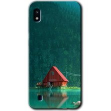 Gramaphone Galaxy A10 Kılıf Hd Desen Baskılı Arka Kapak - House In Woods