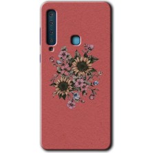 Gramaphone Galaxy A9 2018 Kılıf Hd Desen Baskılı Arka Kapak - Retro Çiçek