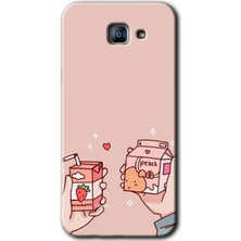 Gramaphone Galaxy A8 2016 Kılıf Hd Desen Baskılı Arka Kapak - Meyveli Süt