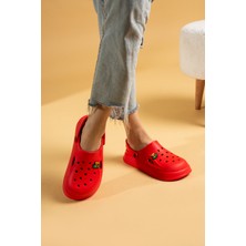 Pembe Potin Uğur Böceği Eva Comfort Taban Günlük&plaj Kadın Sandalet DNZ95