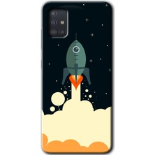 Gramaphone Galaxy A51 Kılıf Hd Desen Baskılı Arka Kapak - Space Smoke