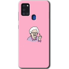 Gramaphone Galaxy A21S Kılıf Hd Desen Baskılı Arka Kapak - Bad Grandmother