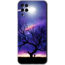 Gramaphone Galaxy A12 Kılıf Hd Desen Baskılı Arka Kapak - Uzay Silüet