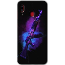 Gramaphone Galaxy A20 Kılıf Hd Desen Baskılı Arka Kapak - Ak