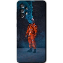 Gramaphone Galaxy A72 Kılıf Hd Desen Baskılı Arka Kapak - Smoke Astronot