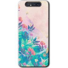 Gramaphone Galaxy A80 Kılıf Hd Desen Baskılı Arka Kapak - Çizim Yapraklar