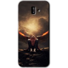 Gramaphone Galaxy J8 Kılıf Hd Desen Baskılı Arka Kapak - Wings Of Power