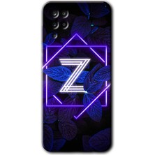 Gramaphone Galaxy M12 Kılıf Hd Desen Baskılı Arka Kapak - Dark Neon Yaprak Z Harfi