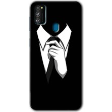 Gramaphone Galaxy M21 Kılıf Hd Desen Baskılı Arka Kapak - Smokin
