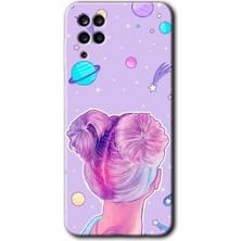 Gramaphone Galaxy M12 Kılıf Hd Desen Baskılı Arka Kapak - Uzaylı Kız