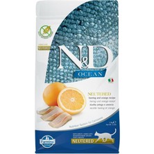 Nd Ocean Tahılsız Ringa Balığı ve Portakallı Kısır Kedi Maması 1.5 kg