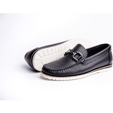 LEOPAR BY BRONZEFACE Siyah Deri Loafer Erkek Ayakkabı