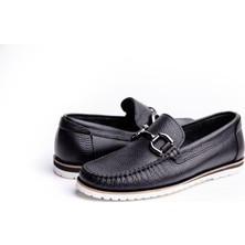 LEOPAR BY BRONZEFACE Siyah Deri Loafer Erkek Ayakkabı