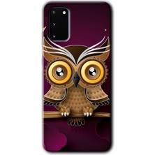 Gramaphone Galaxy S20 Kılıf Hd Desen Baskılı Arka Kapak - Owl Bird Branch
