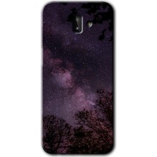 Gramaphone Galaxy J8 Kılıf Hd Desen Baskılı Arka Kapak - Gece Galaksi