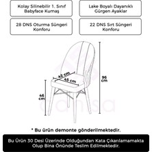 Canisa Concept Jena Serisi 1 Adet Mutfak Sandalyesi 1.sınıf Babyface Ithal Kumaş Beyaz Gürgen Ayak