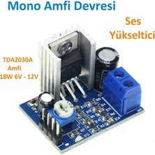 Wozlo TDA2030A Mono Tek Kanal Stereo Amfi Devresi Ses Yükseltici 18W 6V-12V