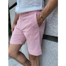 Menscorner Erkek Casual Bermuda Şort Kırmızı 2198