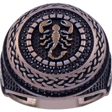 Nusnus Akrep Motifli 925 Ayar Gümüş Yüzük No2