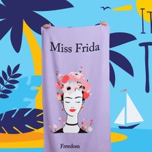 MS Frida Freedom %100 Pamuklu Lila Plaj Havlusu