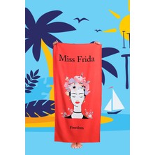 MS Frida Freedom %100 Pamuk Kırmızı Plaj Havlusu