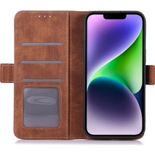 Xstep Case iPhone 14 Artı Pu Deri Stand Telefon Retro Doku Cüzdan Telefon Kılıfı (Yurt Dışından)