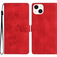 Xstep Case iPhone 13 Mini 5.4 Deri Cüzdan Telefon Çiçek Çiçeği Baskılı Stand Mobil Telefon Kılıfı (Yurt Dışından)