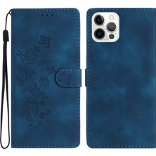 Xstep Case iPhone 12 Pro Max Için 6.7 Deri Telefon Çiçek Cüzdan Standlı Basılı Telefon Kılıfı (Yurt Dışından)