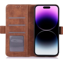 Xstep Case iPhone 14 Pro, Pu Derisi Stand Cüzdan Koruyucu Için Retro Doku Telefon Kılıfı (Yurt Dışından)