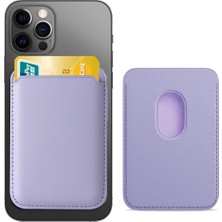 Case 4U Renkli Özel Tasarım Lila Iphone 12 12 Pro 12 Pro Max 13 13 Pro 13 Pro Max 14 14 Plus 14 Pro 14 Pro Max Uyumlu Magsafe Cüzdan Kartlık